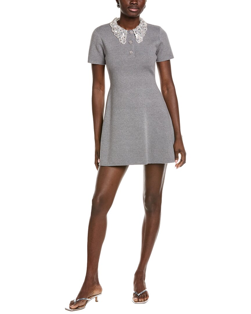 Endless Rose Detachable Rhinestone Collar Knit Mini Dress