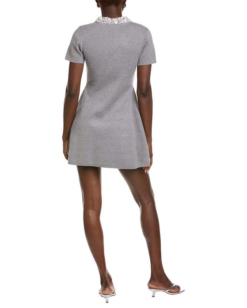Endless Rose Detachable Rhinestone Collar Knit Mini Dress