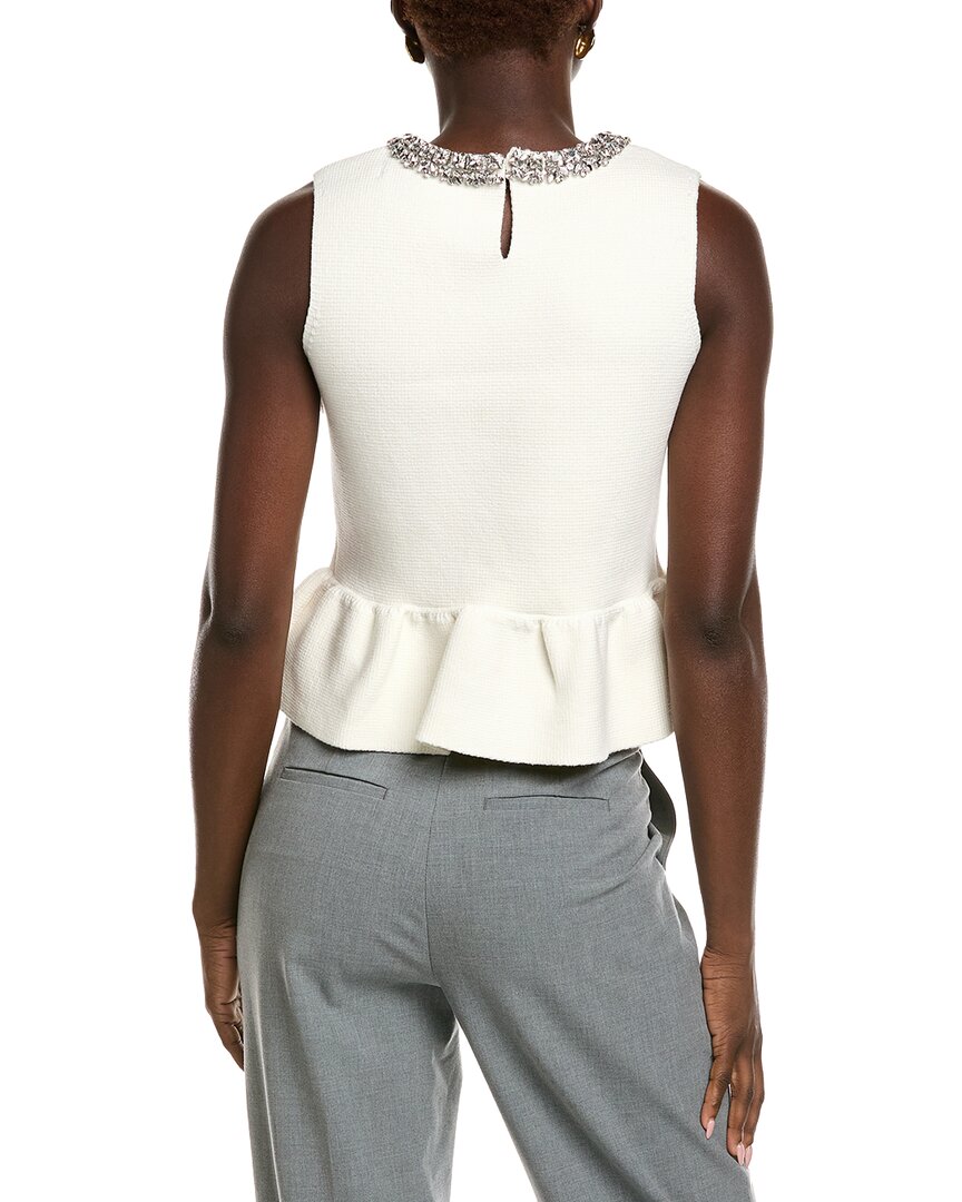 Endless Rose Jewel Trim Peplum Knit Top