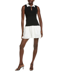 Endless Rose Mixed Media Polo Mini Dress