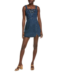 Endless Rose Bow Trim Denim Mini Dress