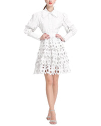 Elaine 2Pc Blouse & Mini Skirt Set