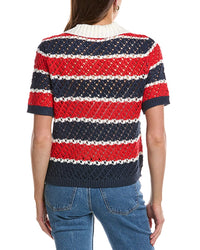 Design History Striped Polo Sweater