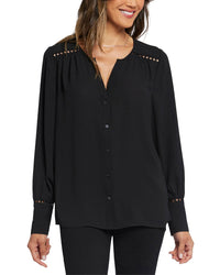Nydj Lace Peasant Top