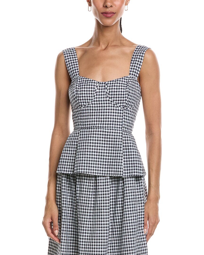 Reveriee Linen-Blend Sleeveless Top