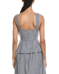 Reveriee Linen-Blend Sleeveless Top