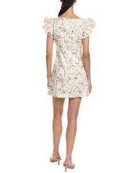 cap sleeve mini dress Reveriee Cap Sleeve Mini Dress, White / 4
