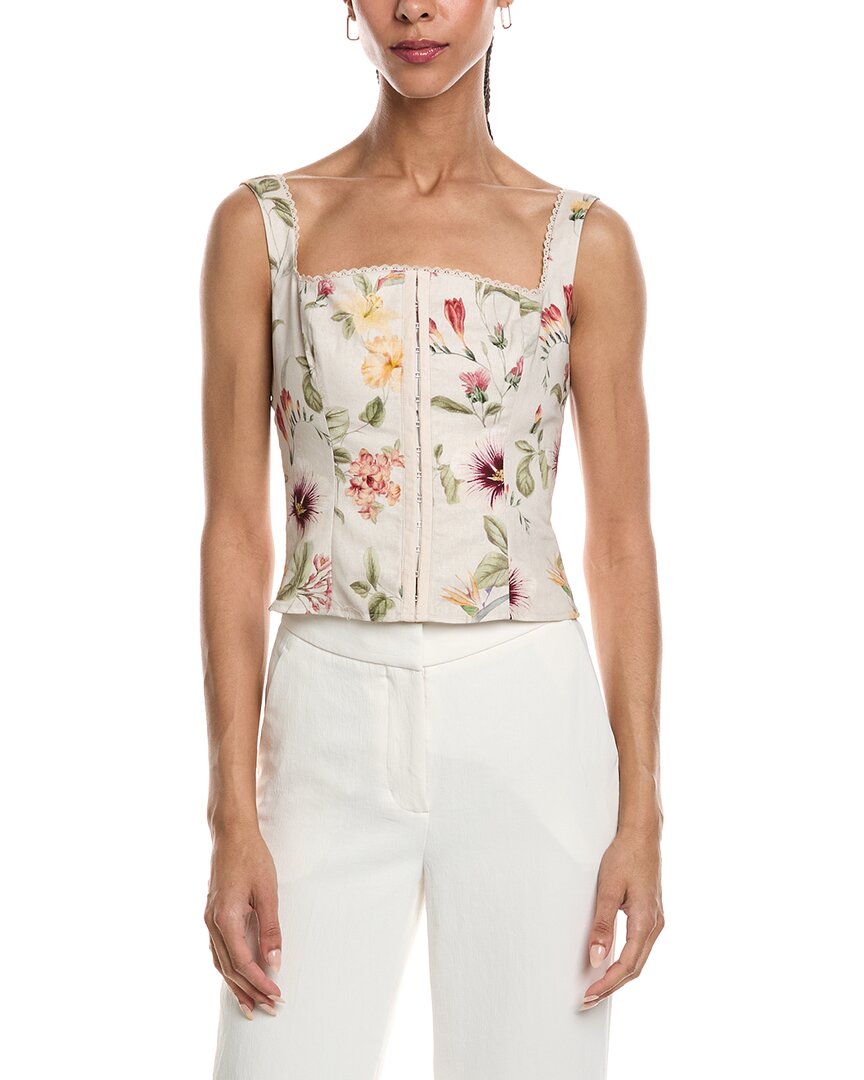 Reveriee Linen-Blend Sleeveless Top