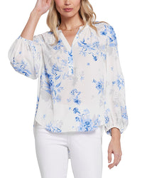 Nydj Puff Sleeve Popover