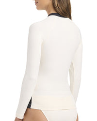 Bleu Rod Beattie Crepe Quarter-Zip Rashguard Top