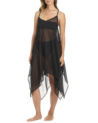 Bleu Rod Beattie La Cote D'azur Chiffon Coverup Dress