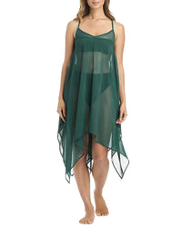 Bleu Rod Beattie La Cote D'azur Chiffon Coverup Dress