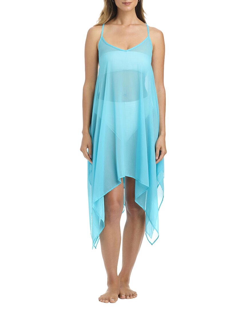 Bleu Rod Beattie La Cote D'azur Chiffon Coverup Dress
