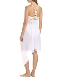 Bleu Rod Beattie La Cote D'azur Chiffon Coverup Dress