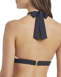 Bleu Rod Beattie Crepe Banded Halter Bra Top