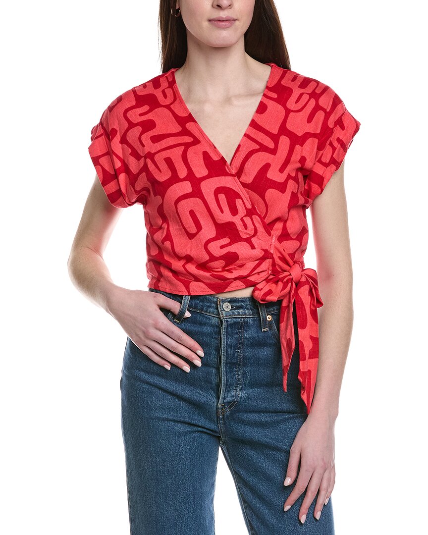 Lost + Wander Heat Wave Linen-Blend Top
