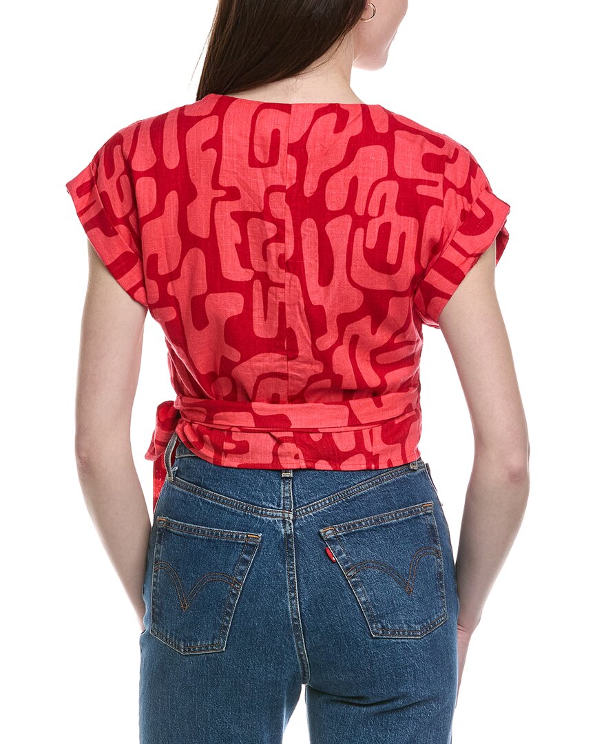 Lost + Wander Heat Wave Linen-Blend Top
