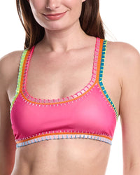 Pq Swim Crochet Trim Sporty Top