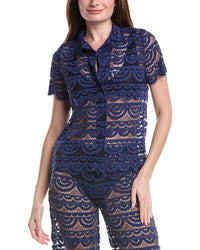 Pq Swim Lace Button Top