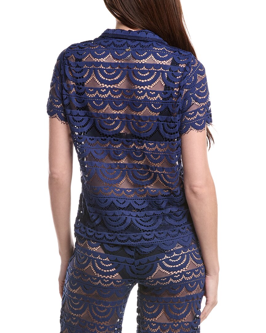Pq Swim Lace Button Top