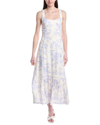 Saltwater Luxe Tank Linen-Blend Midi Dress