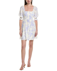 Saltwater Luxe Linen-Blend Mini Dress