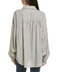 Saltwater Luxe Stripe Linen-Blend Top