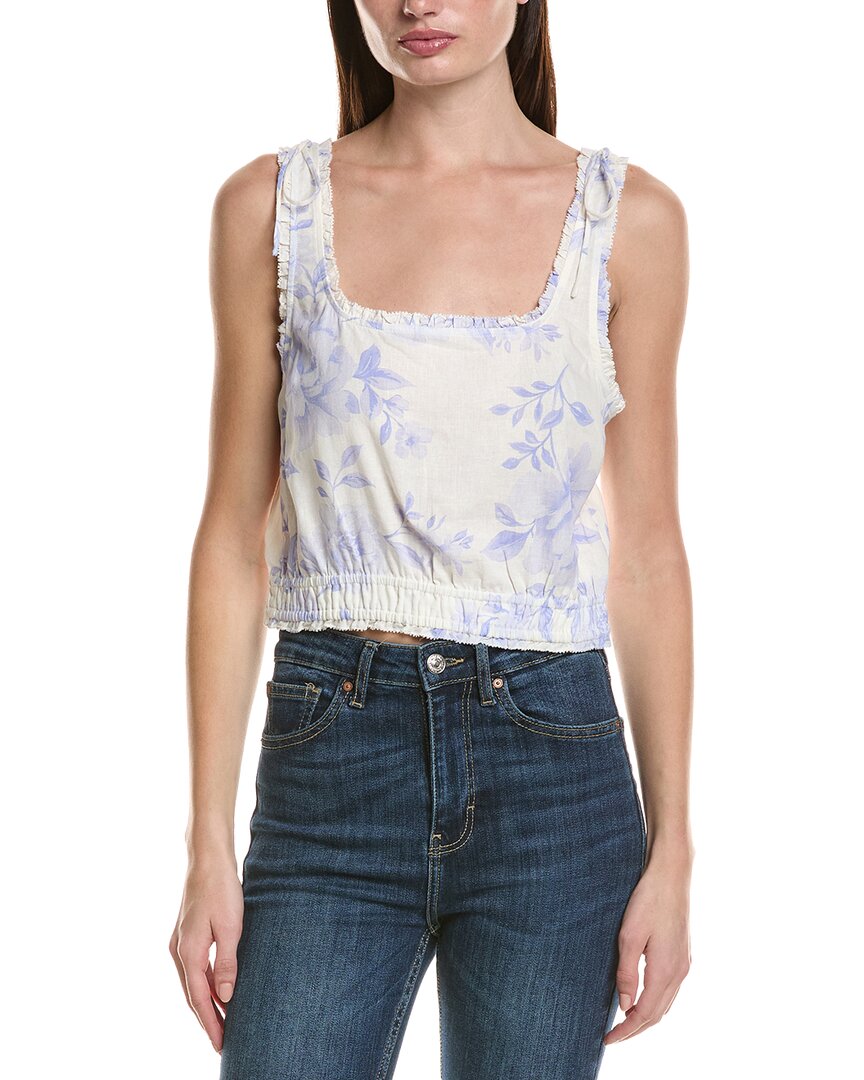 Saltwater Luxe Linen-Blend Floral Tank Top