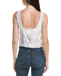 Saltwater Luxe Linen-Blend Floral Tank Top
