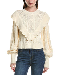 Saltwater Luxe Ruffle Front Sweater