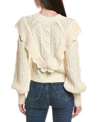 Saltwater Luxe Ruffle Front Sweater