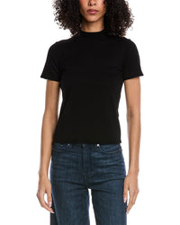 7 For All Mankind Mock Neck Wool-Blend Top