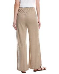 Majestic Filatures Stretch Linen-Blend Wide-Leg Pant