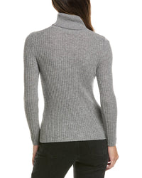 Alashan Cashmere Alashan Cashmere Ada Rib Fold Over Turtleneck Cashmere Sweater