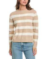 Alashan Cashmere Alashan Cashmere Stripe Cashmere & Angora-Blend Sweater