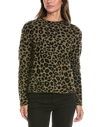 Alashan Cashmere Alashan Cashmere Sasha Leopard Crew Cashmere Sweater