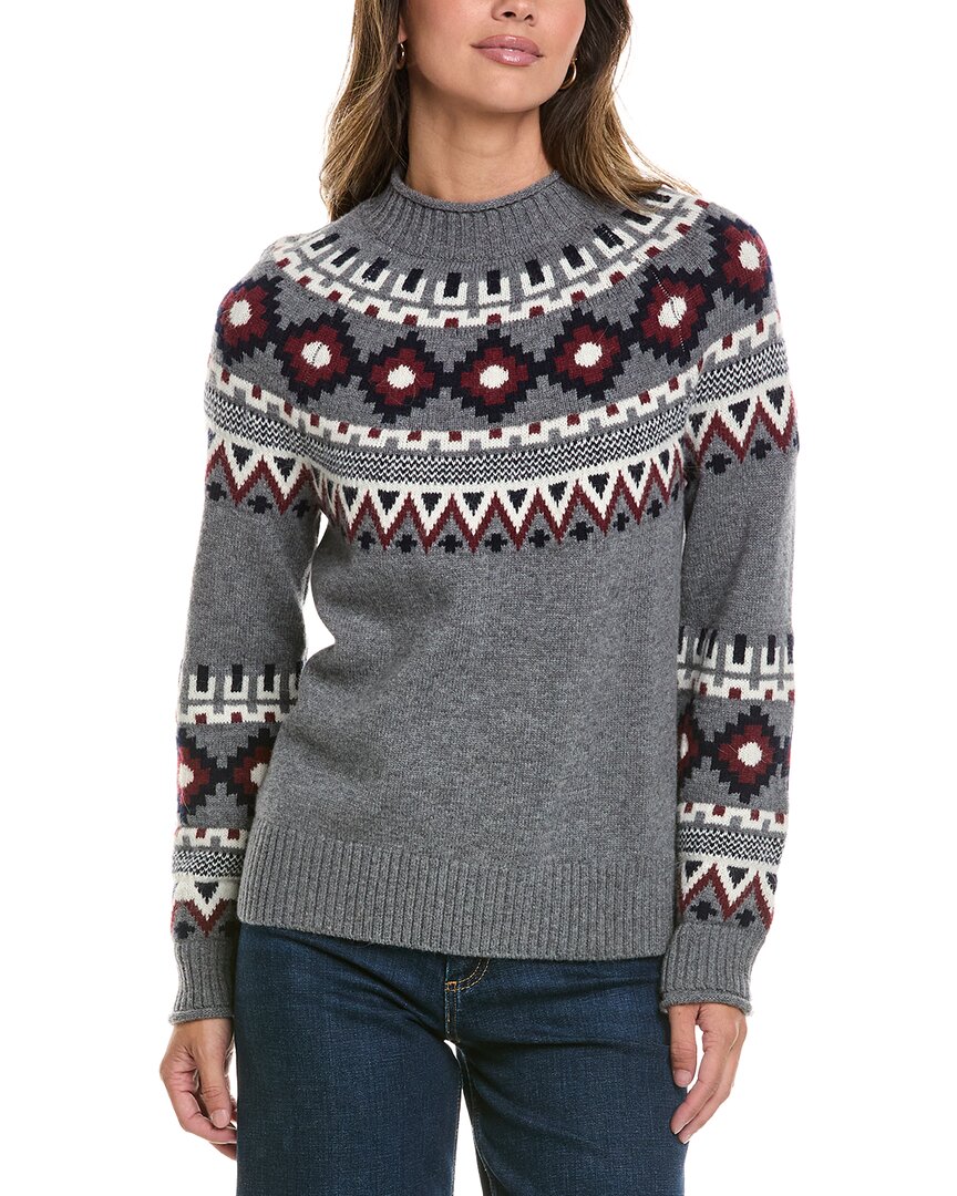 Alashan Cashmere Alashan Cashmere Vail Fair Isle Mock Neck Wool Sweater