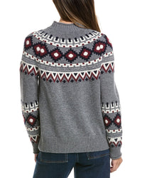 Alashan Cashmere Alashan Cashmere Vail Fair Isle Mock Neck Wool Sweater