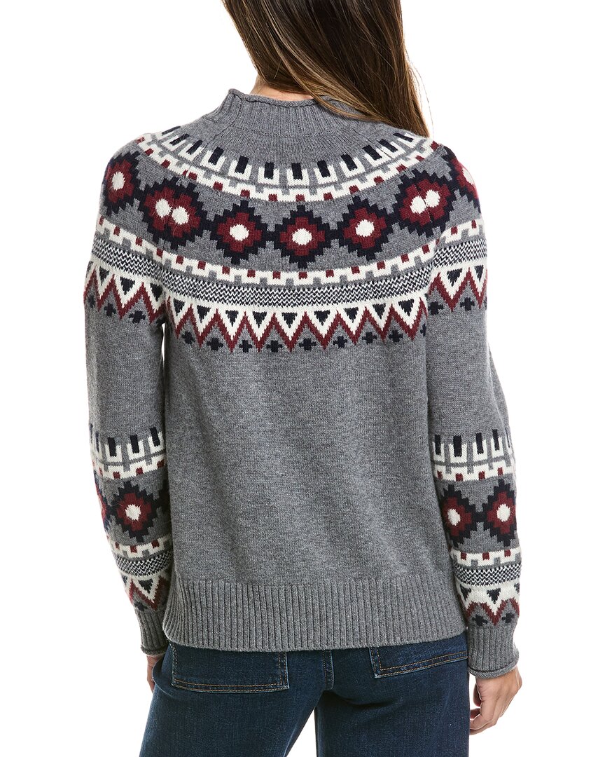 Alashan Cashmere Alashan Cashmere Vail Fair Isle Mock Neck Wool Sweater