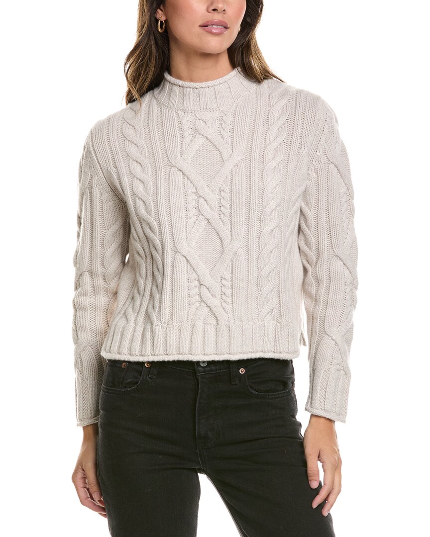 Alashan Cashmere Alashan Cashmere Breckenridge Cable Mock Neck Wool Sweater