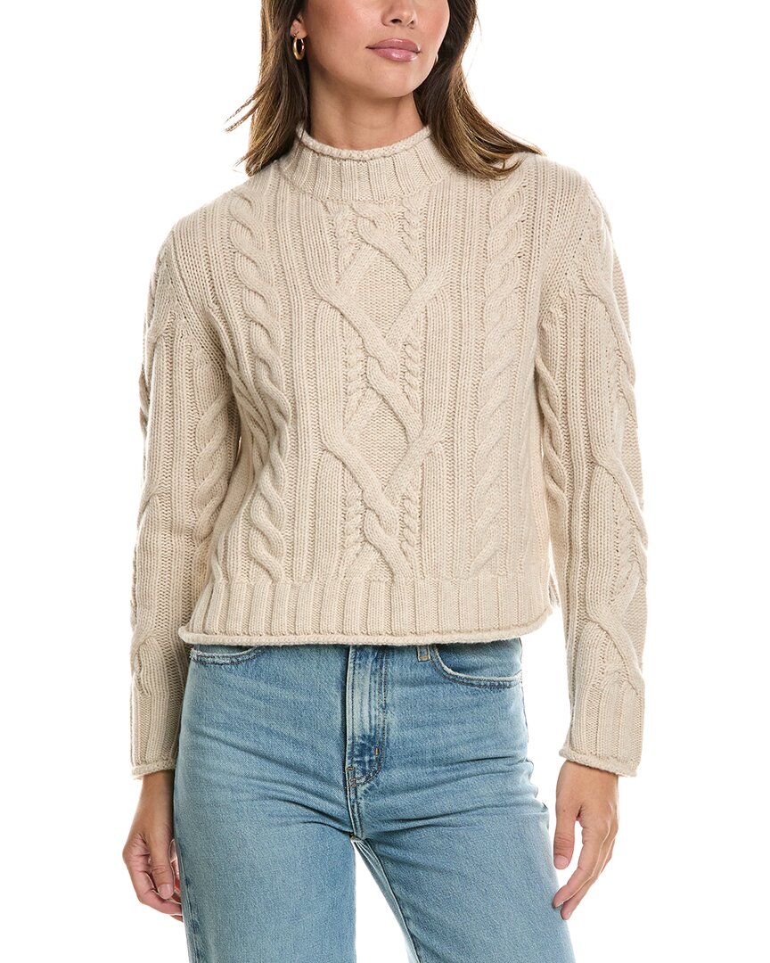 Alashan Cashmere Alashan Cashmere Breckenridge Cable Mock Neck Wool Sweater