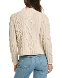 Alashan Cashmere Alashan Cashmere Breckenridge Cable Mock Neck Wool Sweater