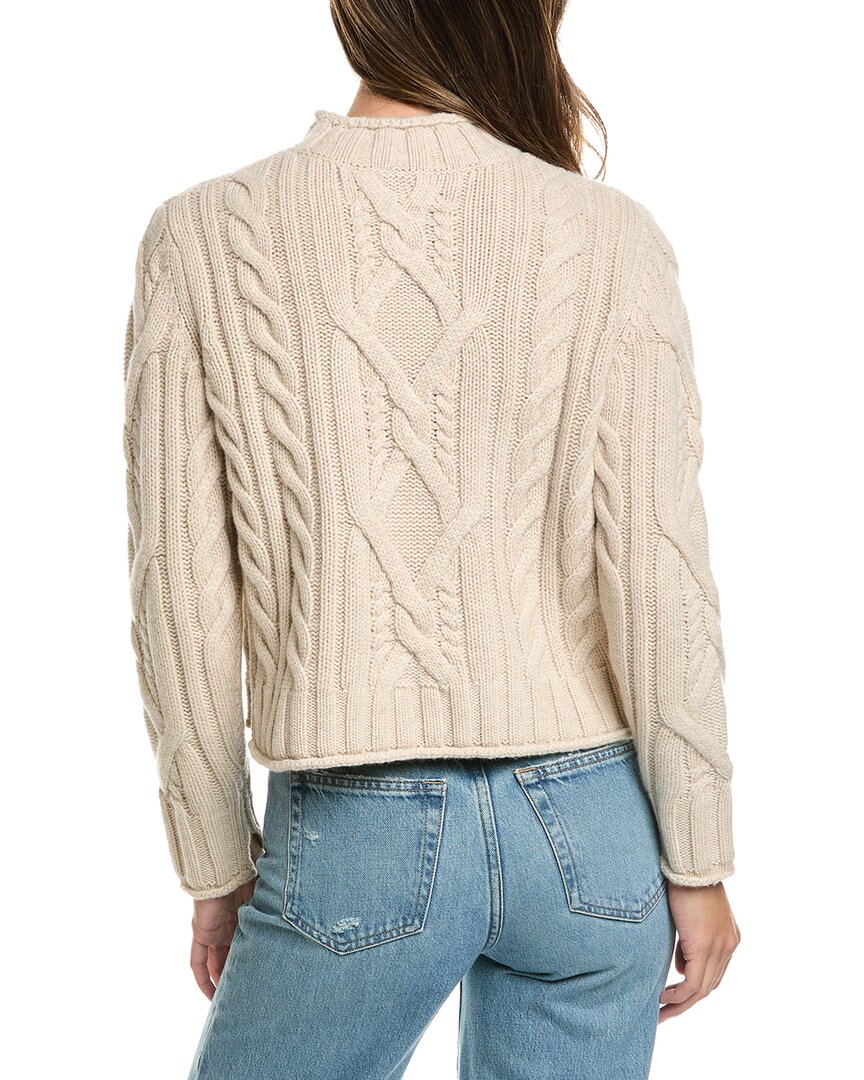 Alashan Cashmere Alashan Cashmere Breckenridge Cable Mock Neck Wool Sweater