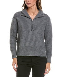 Alashan Cashmere Alashan Cashmere Morgan Textured 1/2-Zip Wool Sweater