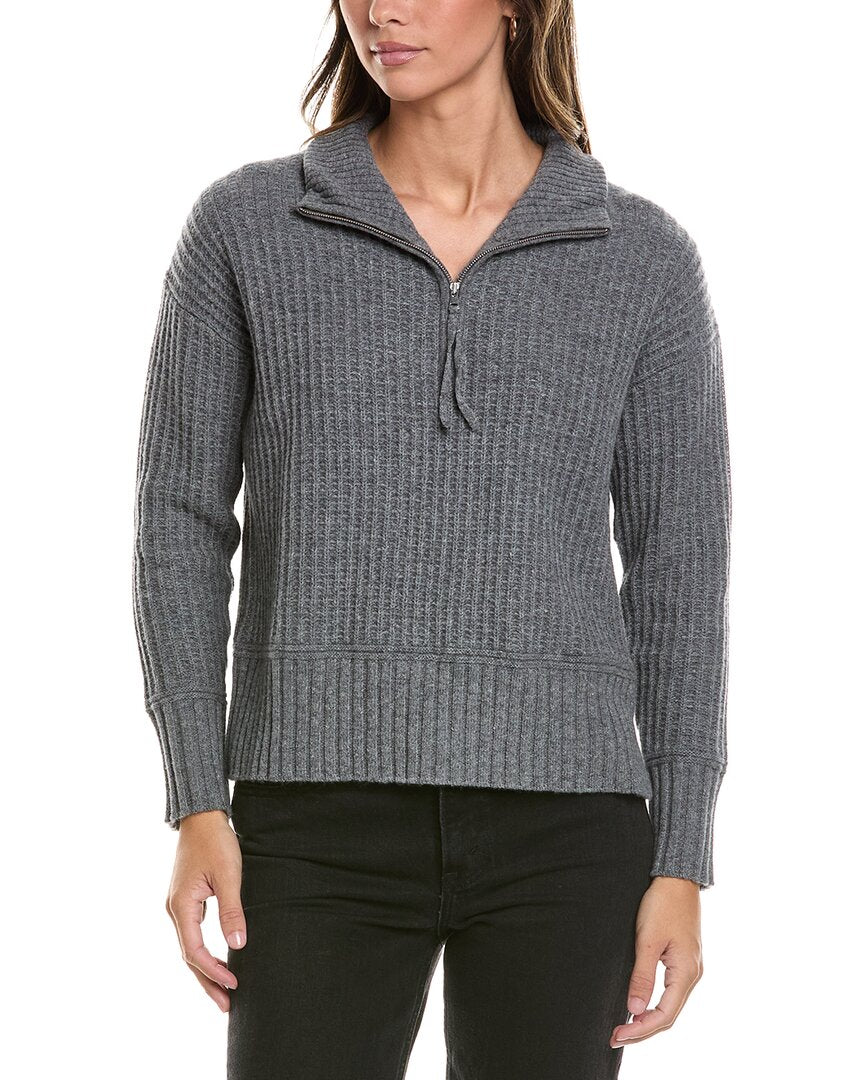 Alashan Cashmere Alashan Cashmere Morgan Textured 1/2-Zip Wool Sweater