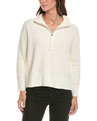 Alashan Cashmere Alashan Cashmere Morgan Textured 1/2-Zip Wool Sweater