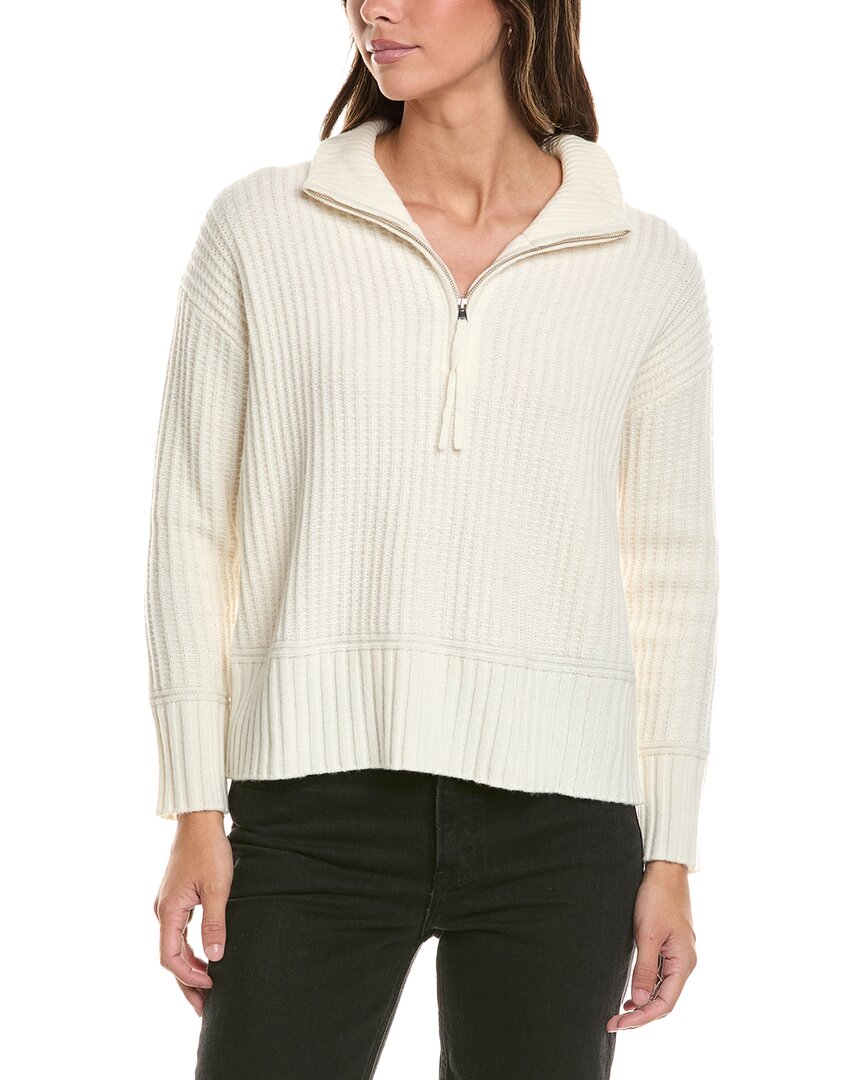 Alashan Cashmere Alashan Cashmere Morgan Textured 1/2-Zip Wool Sweater