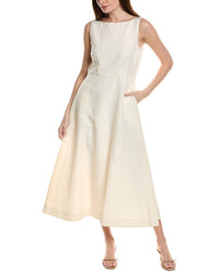 Lafayette 148 New York Bateau Silk & Linen-Blend Dress