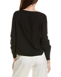 Lafayette 148 New York Ruched Slit Blouse