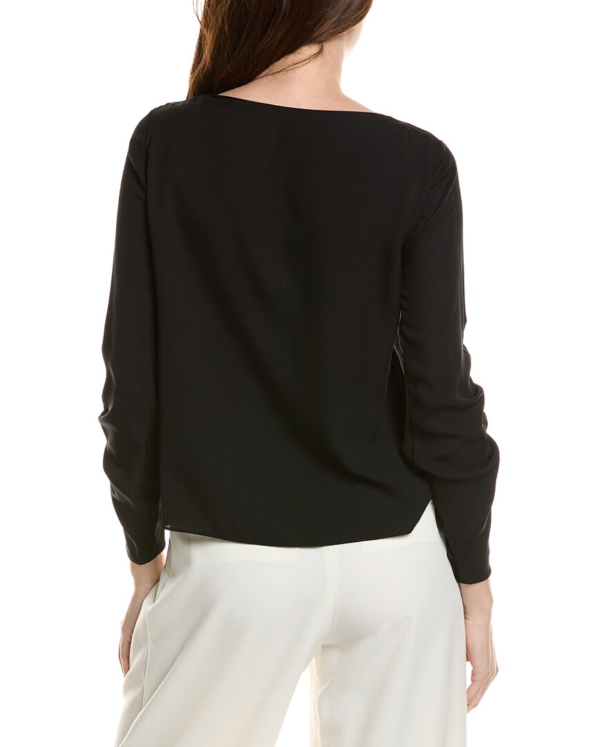 Lafayette 148 New York Ruched Slit Blouse